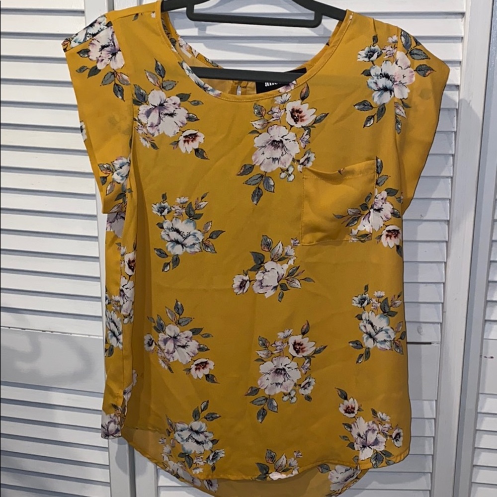 A floral blouse